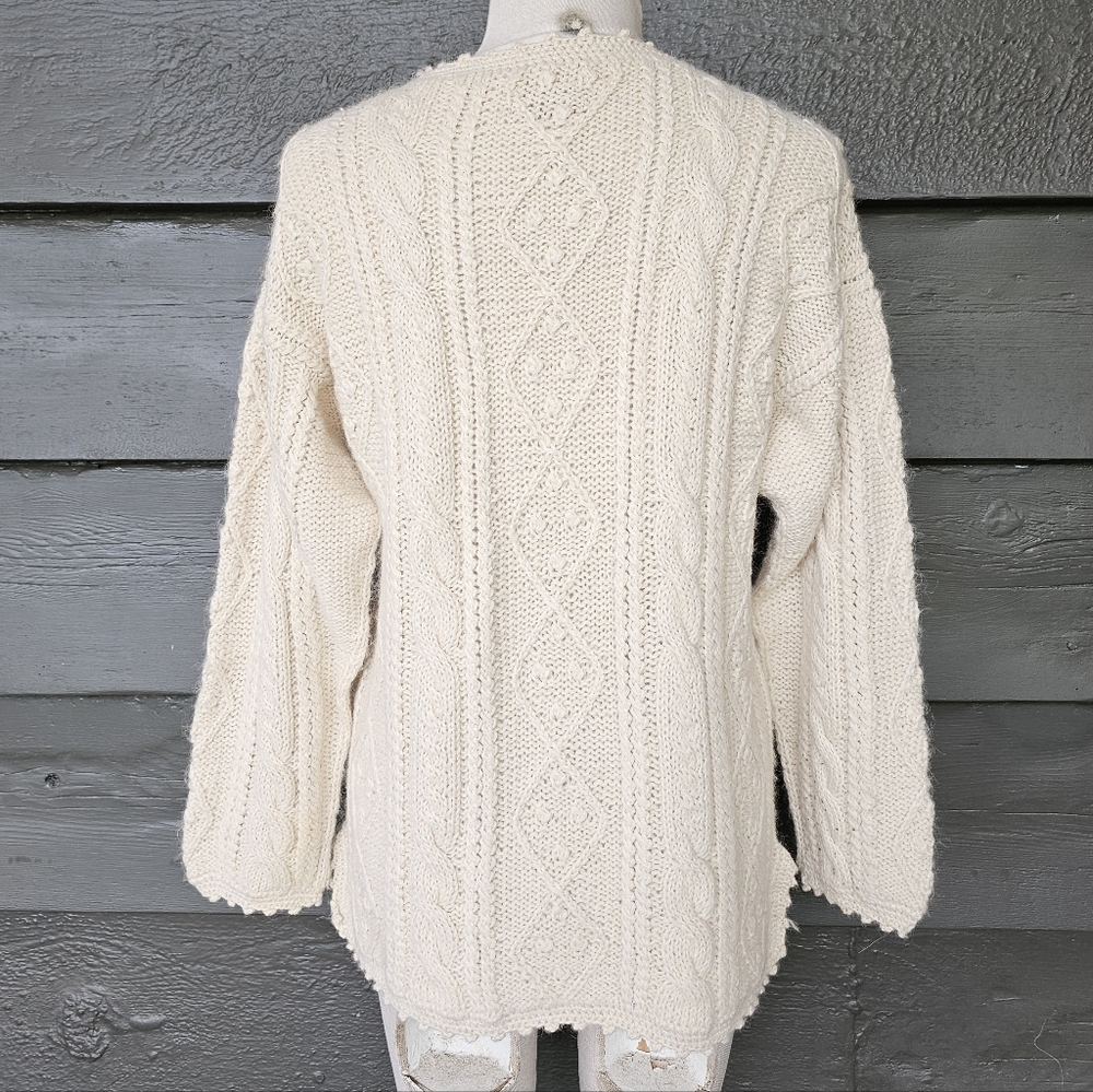 BABY ALPACA Cream Vintage Sweater sz M Women's - Picture 4 of 6